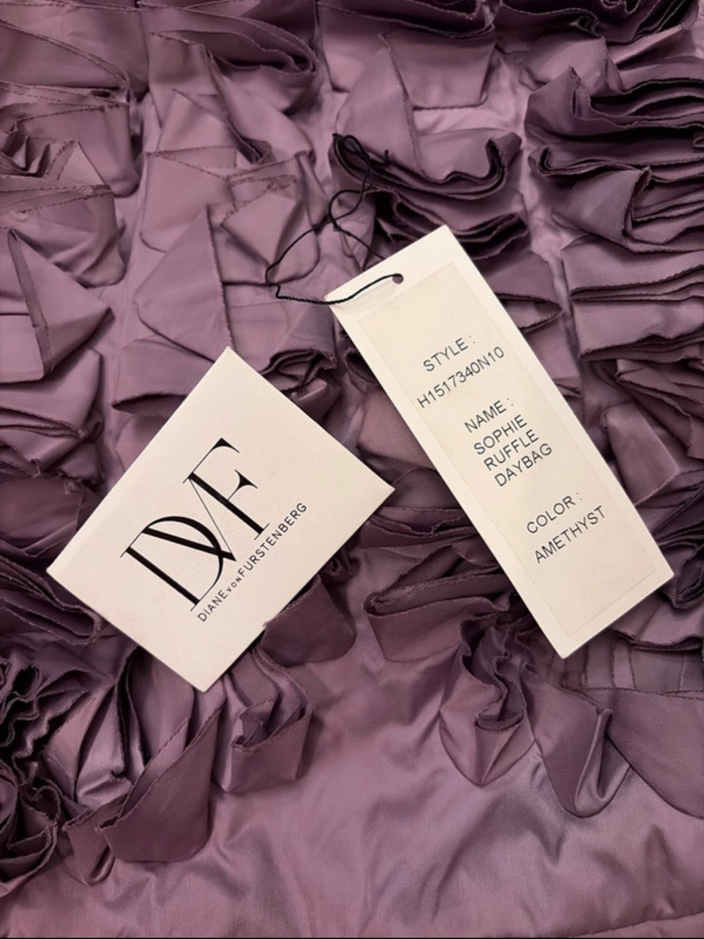 Diane Von Furstenberg Amethyst Ruffle Robe